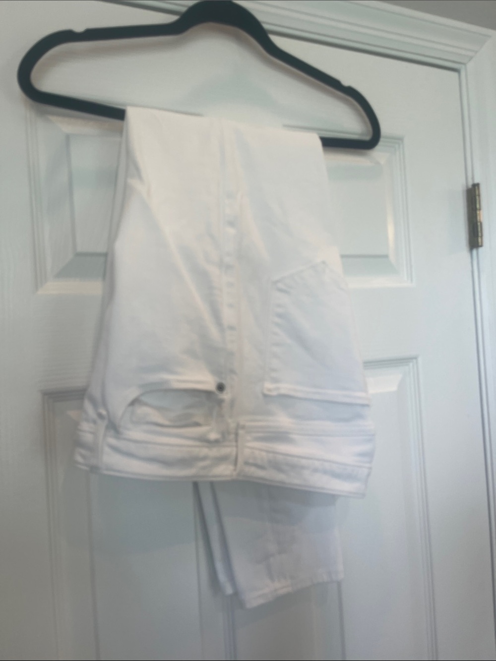 Abercrombie & Fitch White Mid-Rise Skinny Jeans